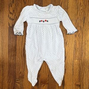 Kissy Kissy smocked onesie - 9 mos